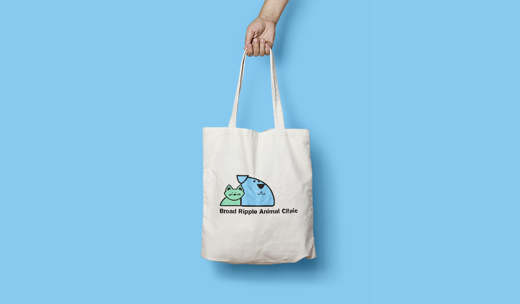 Broad Ripple Animal Clinic Tote Bag Mockup